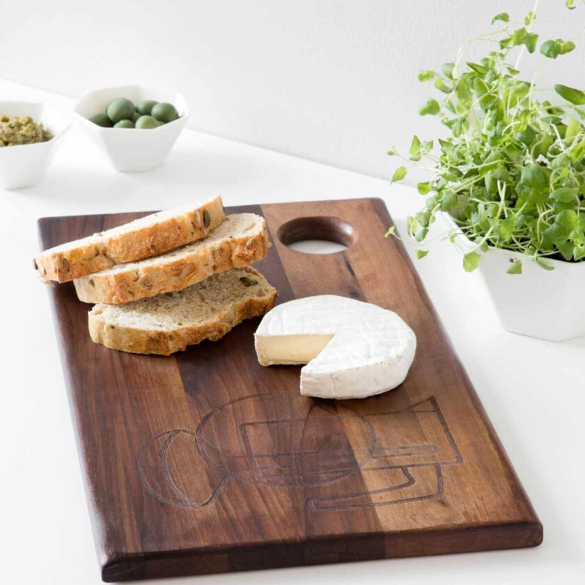 Skjærebrett i Valnøtt 45x25x2,2 Cm