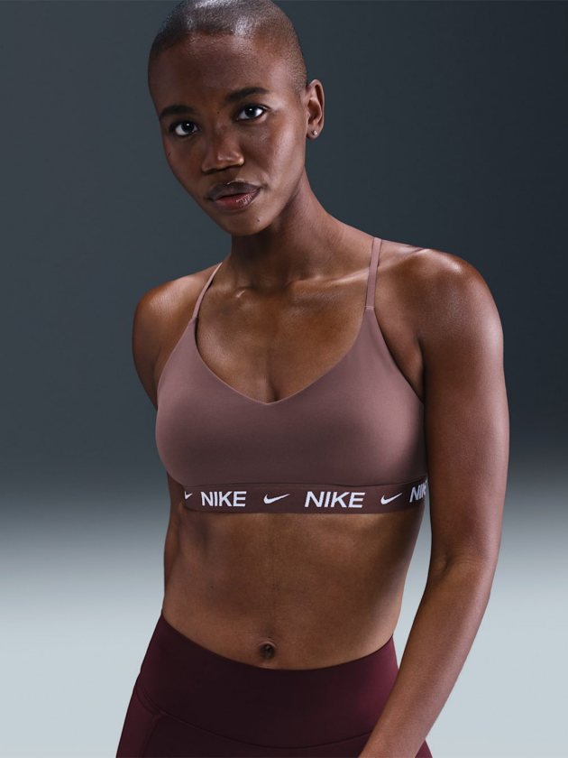 Indy Dri-Fit Light-Support Padded Bra - Brun - Dame - Sports-BH - Lav støtte