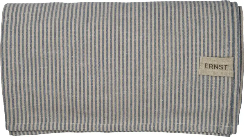 Bilde av Ernst bordduk, smale striper 145x300 cm Blå-hvit