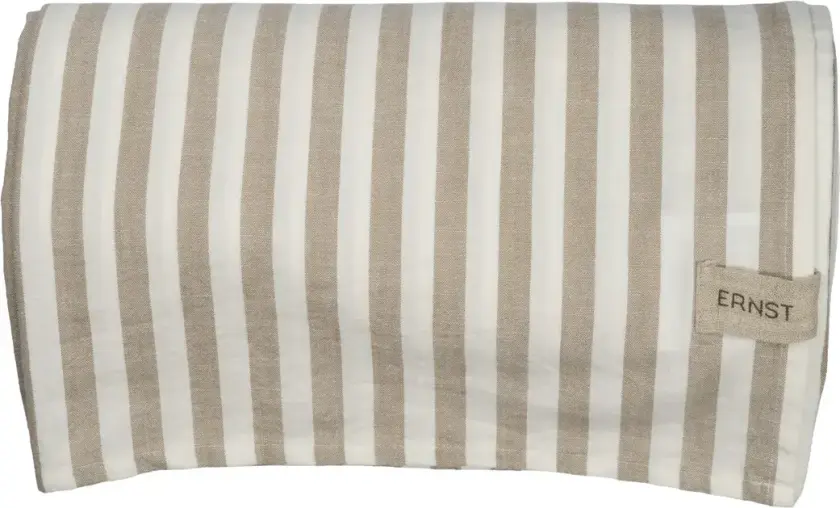 Ernst bordduk, stripete 145x300 cm Beige-hvit
