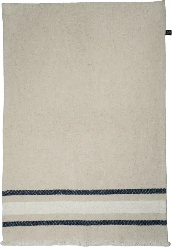 Ernst kjøkkenhåndkle Natur-hvit-blå, 47x70 cm