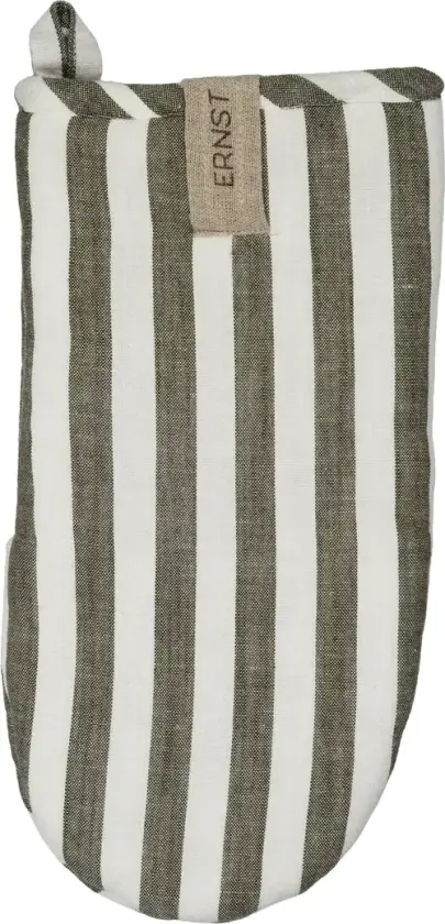 Bilde av Ernst grytevott, bred stripe Salvie-hvit