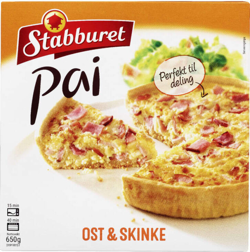 Stabburet Stor pai med ost & skinke 650g