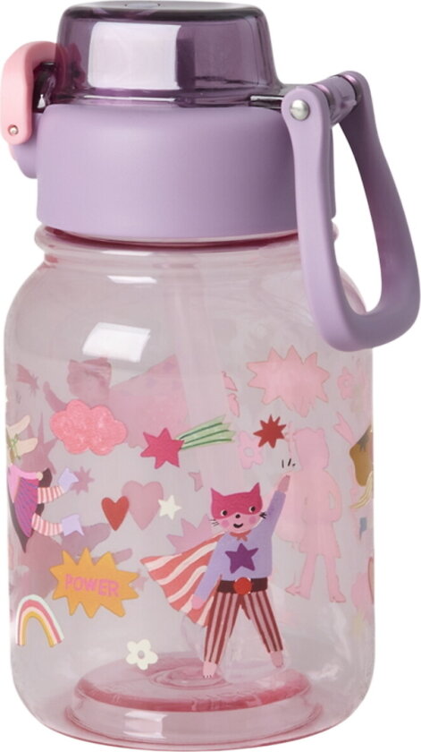 Drikkeflaske - 700 ml - Hero Trykk - Lilla - - OneSize - Drikkeflaske