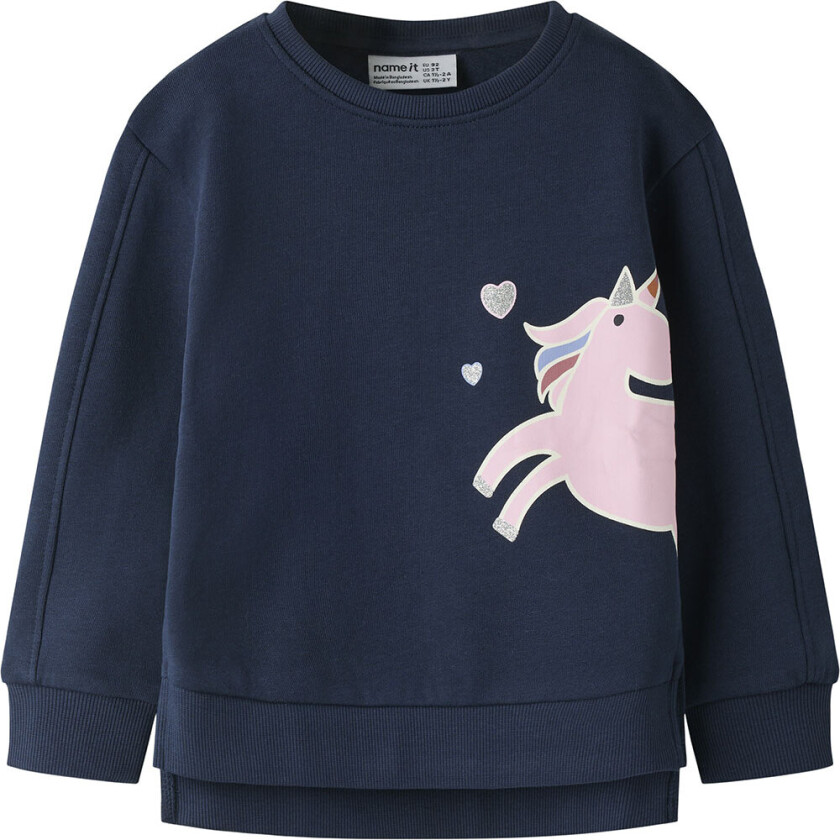 Collegegenser - NmfBirky - Navy Blazer - - 2 år (92) - Collegegenser