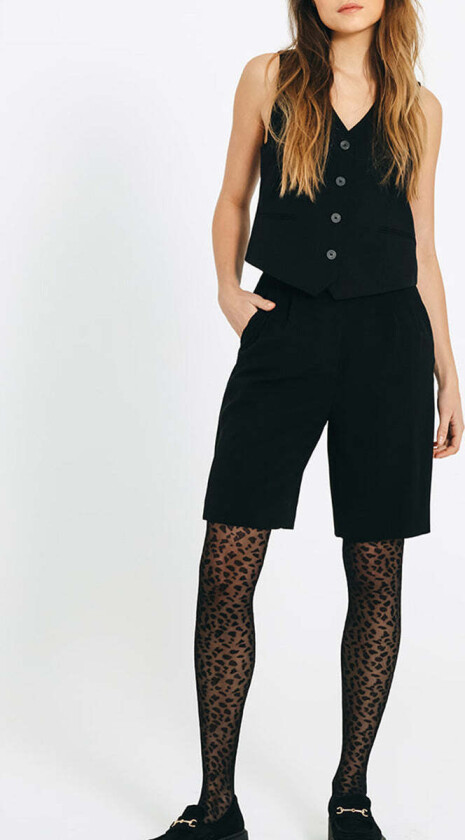 Animal strømpebukser, svart, Størrelse: XXL, Kvinner