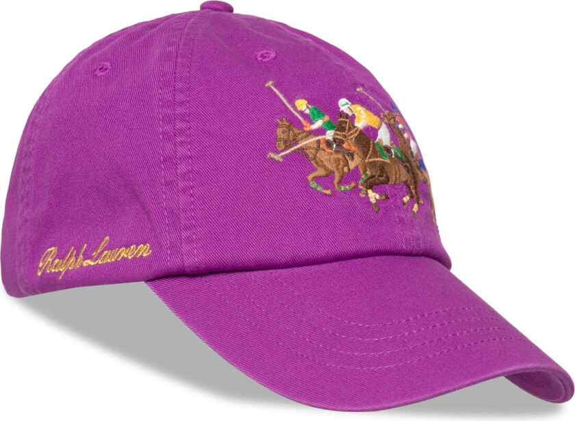 Triple-Pony Twill Ball Cap - Purple - ONE SIZE