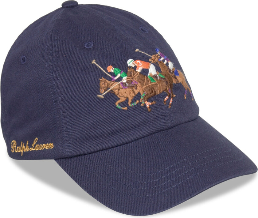 Triple-Pony Twill Ball Cap - Navy - ONE SIZE