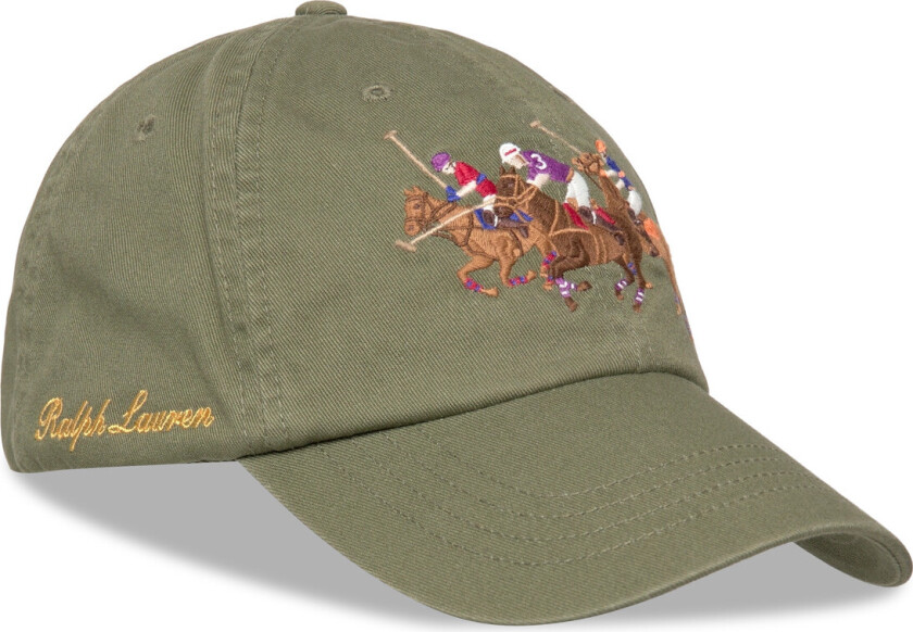 Triple-Pony Twill Ball Cap - Khaki green - ONE SIZE