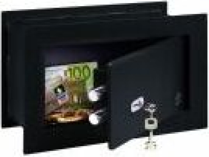 BURG-WÄCHTER PW 1 S, Veggmonterbar safe, Sort, Nøkkel, 3,5 l, Metall, Vegg