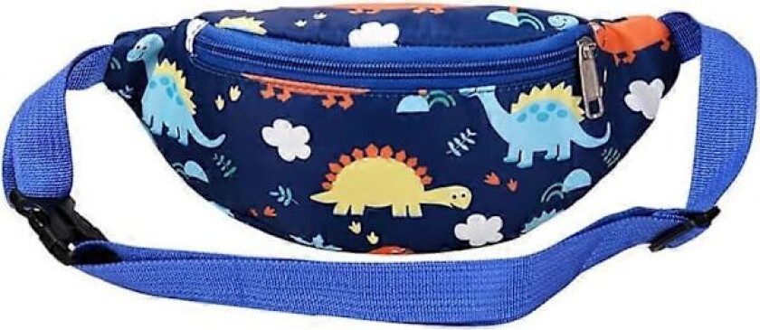 Dinosaur Veske, Barne Mageveske Tegneserie Hipsack Belteveske Midjeveske Fanny Pack Stoff Nylon Pengebelte Crossbody -Qin