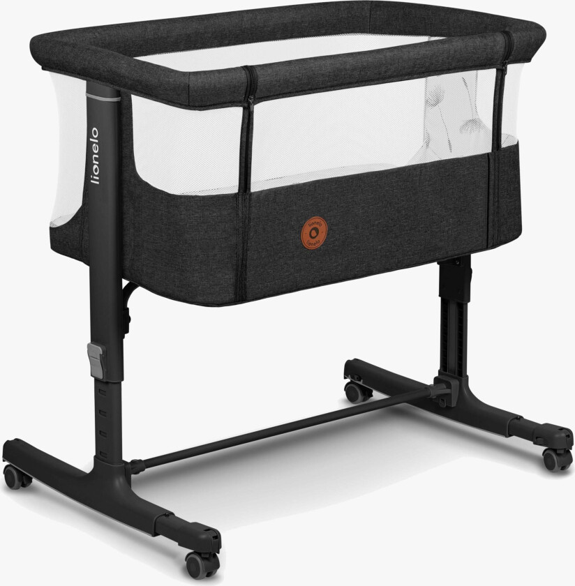 Aurora Bedside Crib 3-in-1, Grey Graphite - Bedside Crib - Stål