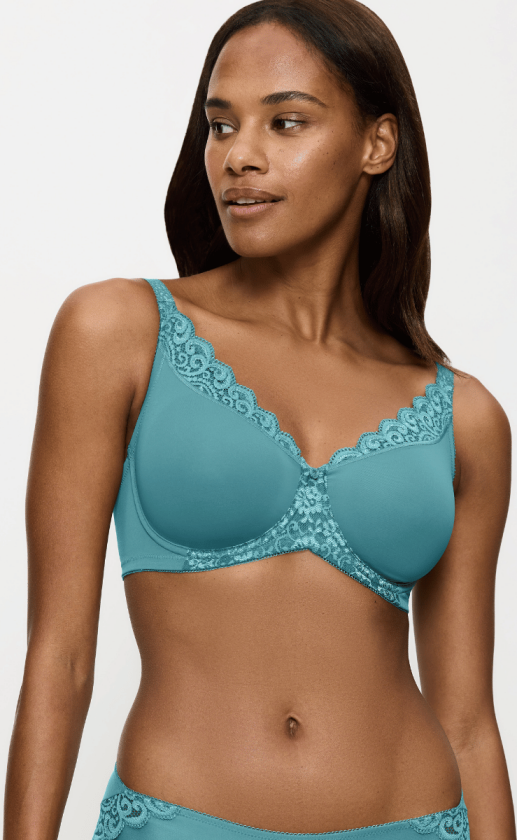 Amourette W01 BH med bøyle, turkis, Størrelse: 75C, Kvinner