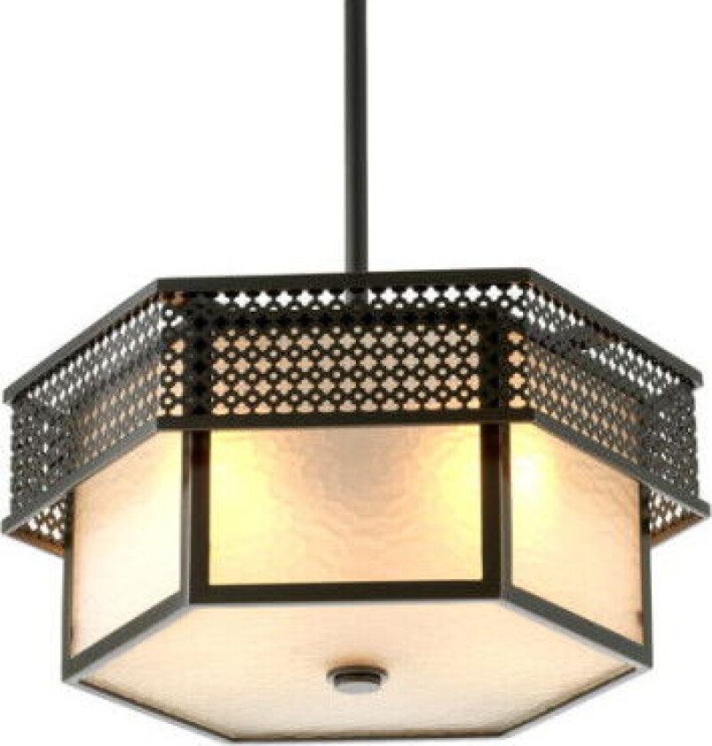 Minerva taklampe bronse