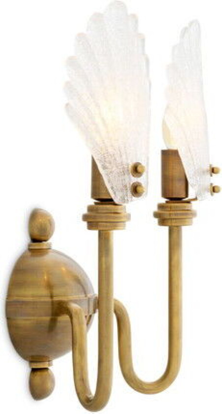 Isabelle vegglampe antikk messing