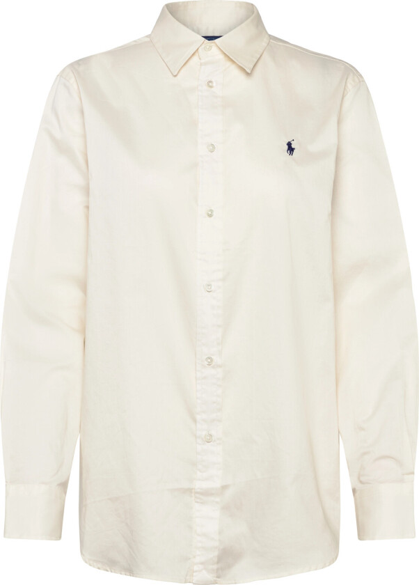 Classic Fit Cotton Twill Shirt - Cream - XS