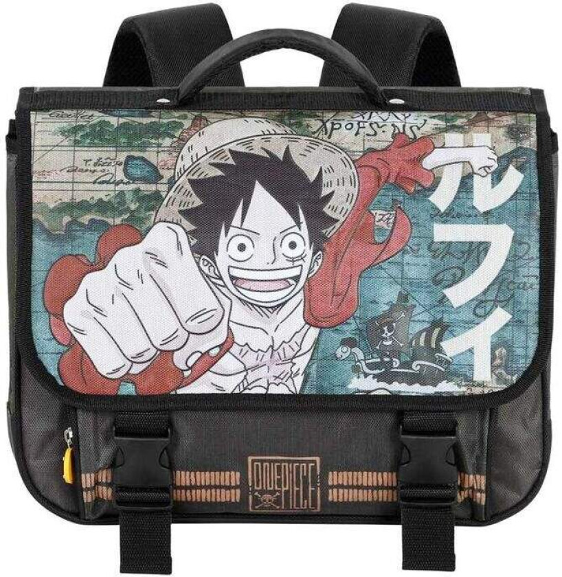 One Piece Map-ryggsekk skolesekk