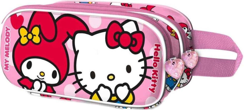 Hello Kitty og venner Nydelig dobbelt 3D-pennal