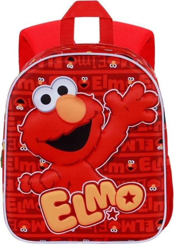 Sesam Street Elmo 3D-ryggsekk 30 cm