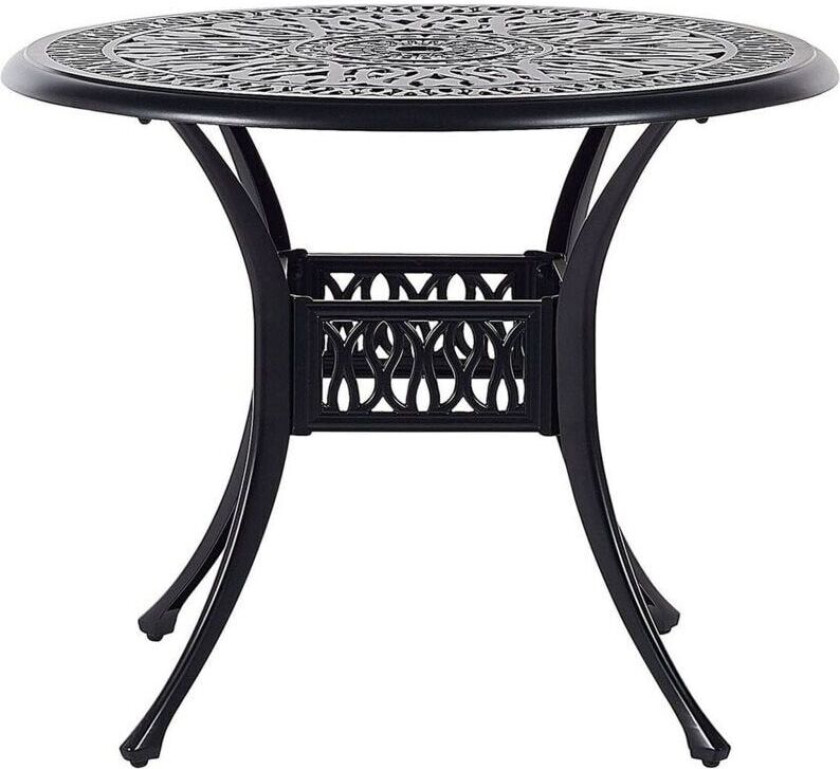 Hage Spisesbord Svart Aluminium Rundt ø 90 cm Utendørs Vintage