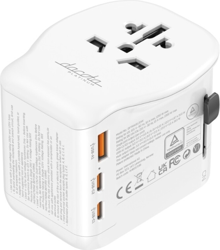 Bilde av DPTRAVEL20W universal reiseadapter