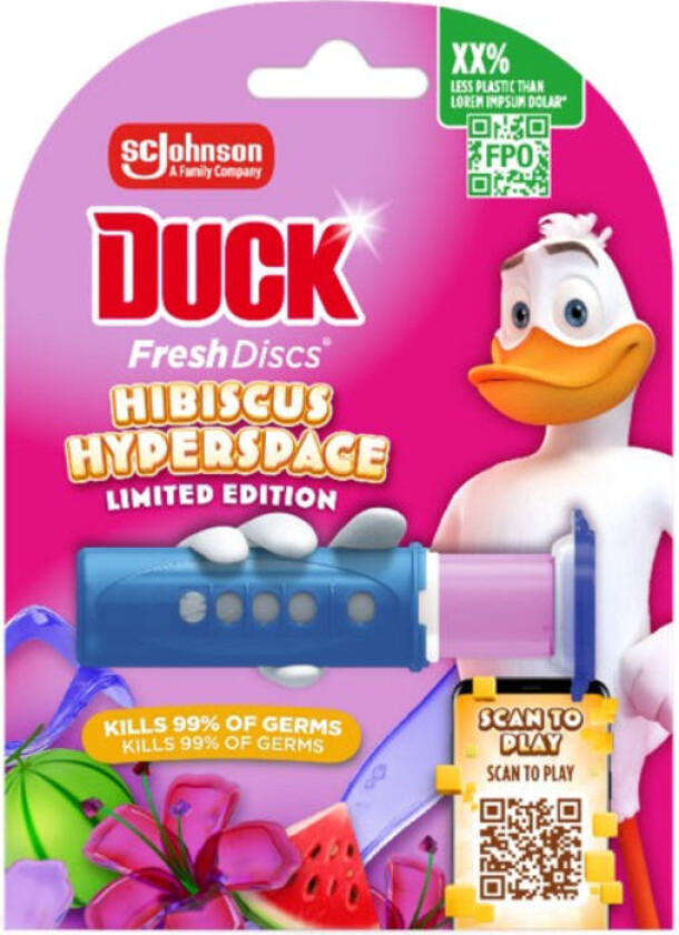 Fresh Discs Fresh Discs i limited edition med duften Hibiscus Hyperspace. Fresh rosa farge som skiller seg ut på hyllen og kommer i samme serie som ny WC-gel.