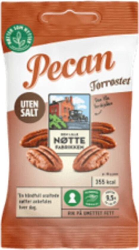 Pecannøtter Nydelige tørrøstede Pecannøtter uten salt.