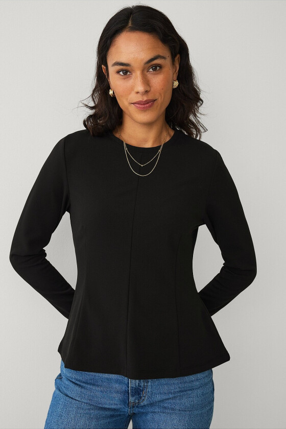 Figurformet topp - Svart