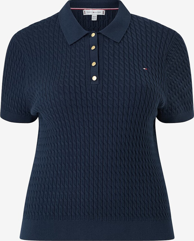 Polotrøye Crv CO Cable Fine GG Polo - Blå