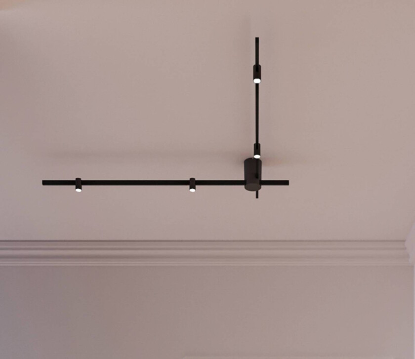 WEVER & DUCRÉ LED-taklampe Trace Spin 1.0 svart 927