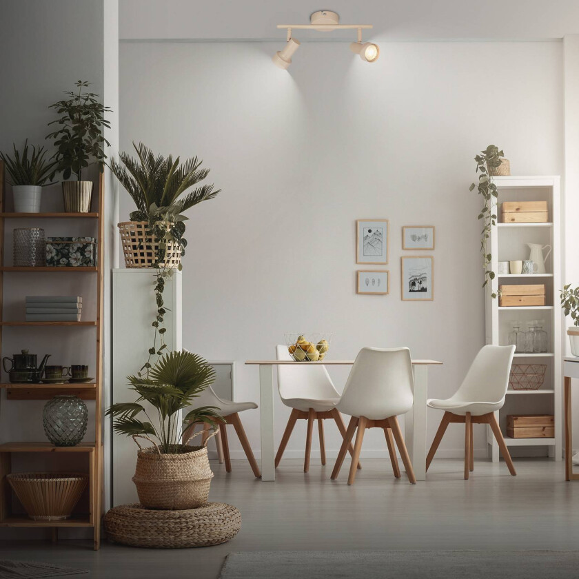 Downlight Tapp, beige, lengde 28 cm, 2 lyskilder, metall GU10