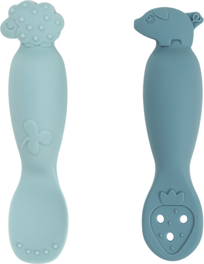 Læreskje Sett - Tiny Farm - Blå - - OneSize - Bestikk