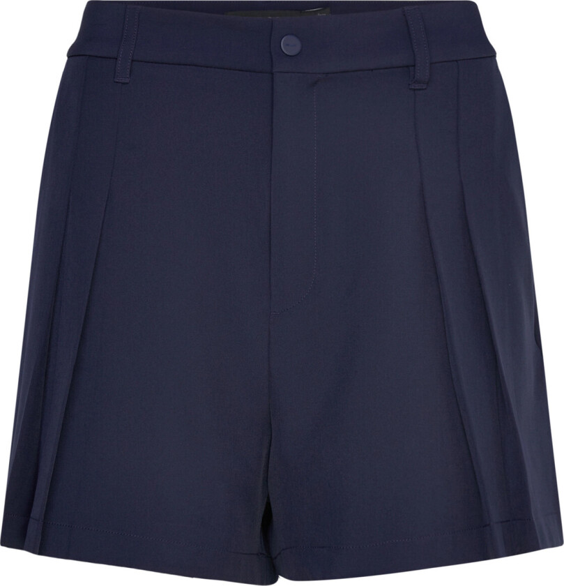 Stretch-Twill Pleated Short - Navy - 38