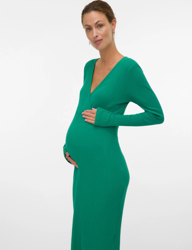 Mlliona Tess Ls Jrs Midi Dress 2F - Green - XL