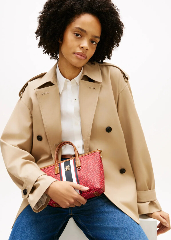 Th Monoplay Mini Tote Stripe Le - Red - ONE SIZE