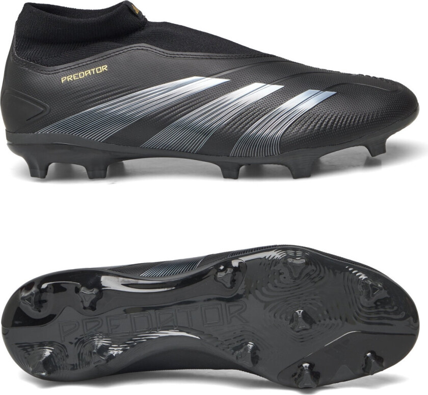 Predator League Laceless Football Boots Firm Ground - Black - 47 1/3