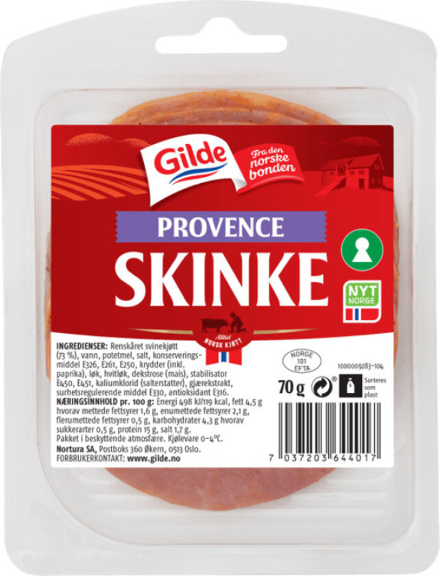 Provenceskinke benytter norsk råvare av svin.