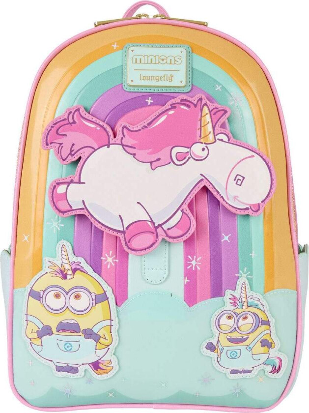 Loungefly Minions Fluffy Enhjørning-ryggsekk 30 cm