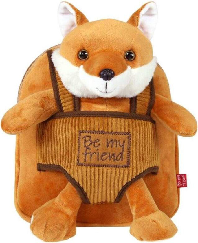 Fox-ryggsekk med plysjleker 26 cm