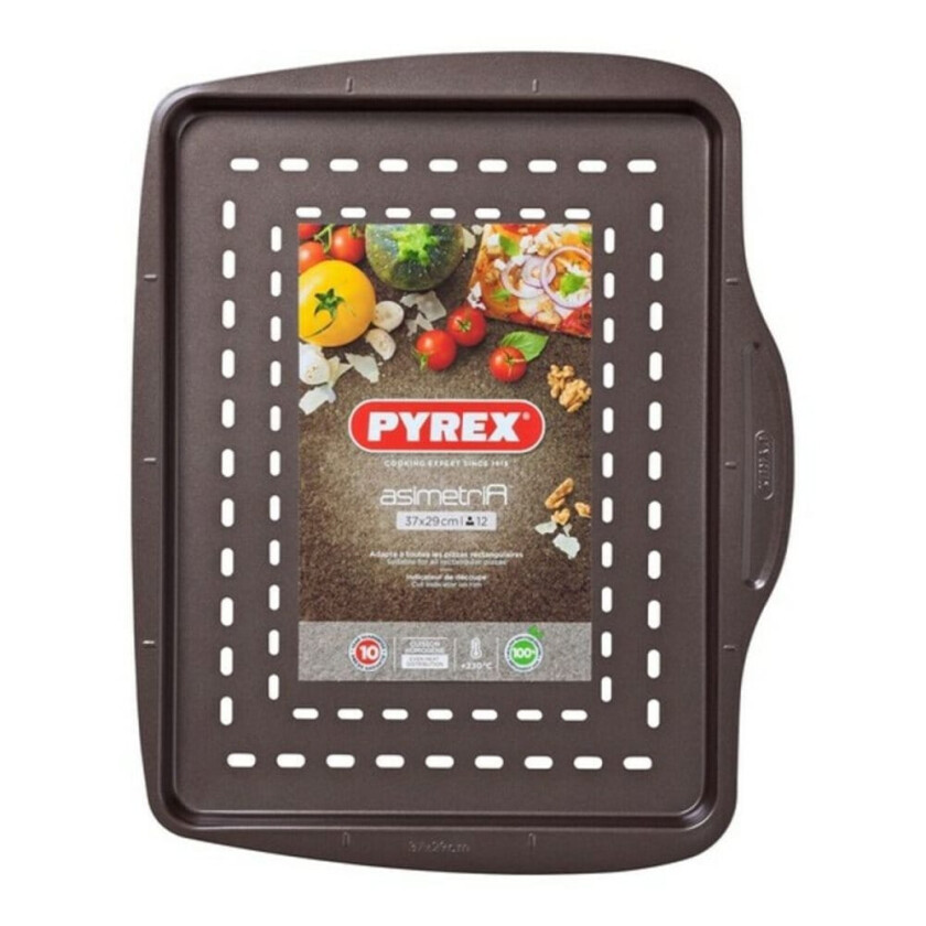 Stekebrett Pizza Pyrex Asimetria Galvanisert stål (37 cm)