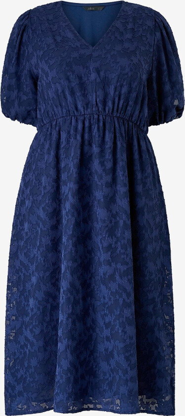 Maxikjole med v-formet hals - Blå
