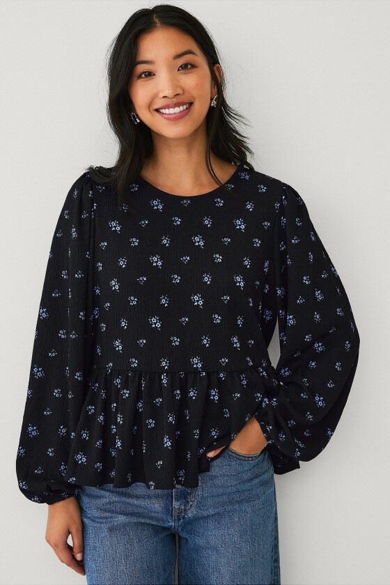 Topp med et ballongerme - Svart