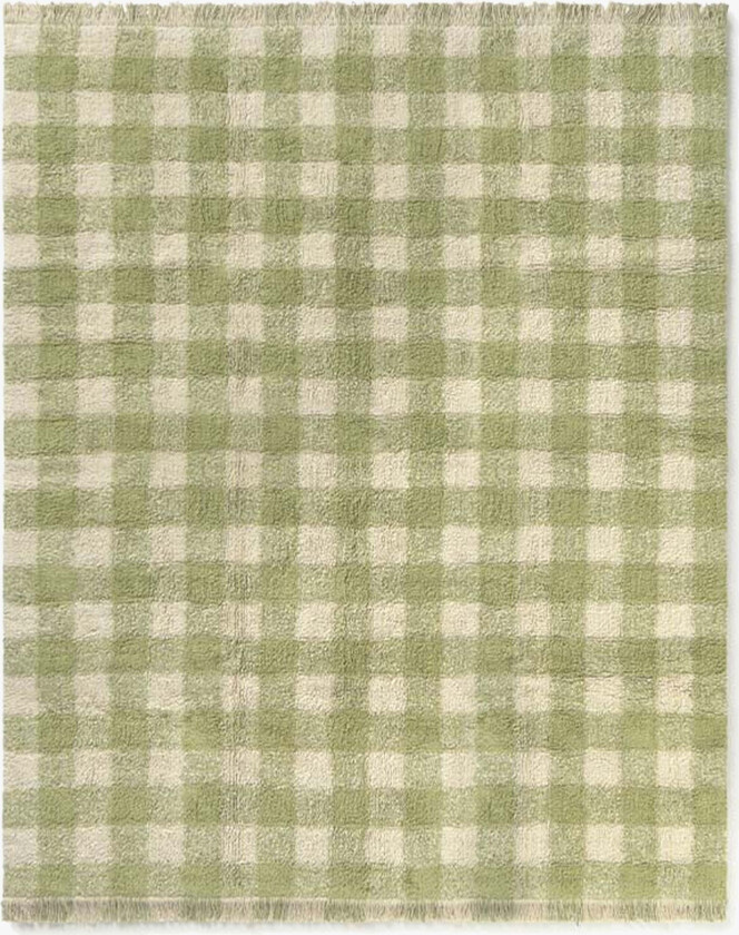 Vaskbar Vichy Gulvteppe 90x120 cm, Matcha - Gulvtepper - Bomull