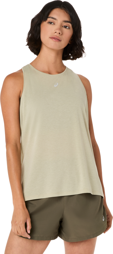 Asics Women's Nagino Run Adjustable Tank Khaki