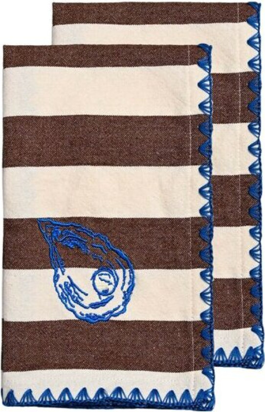 Bubba oyster serviett 45x45 cm 2 stk brun