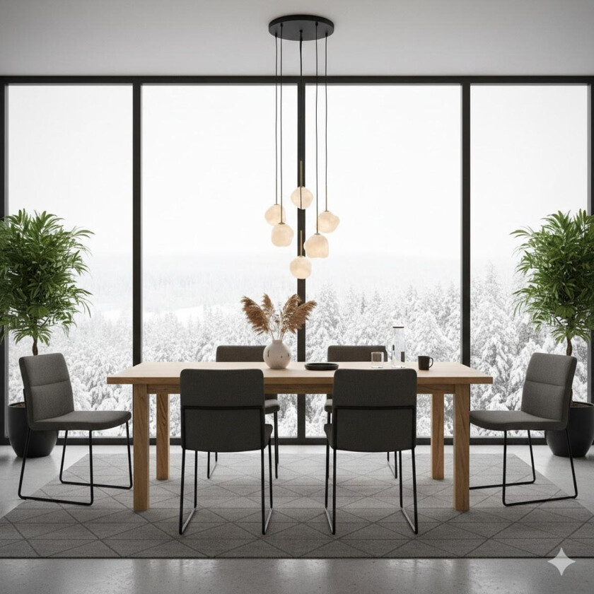 Lava Rondell takpendel 6-lys - Svart / Gullfarget / Brun