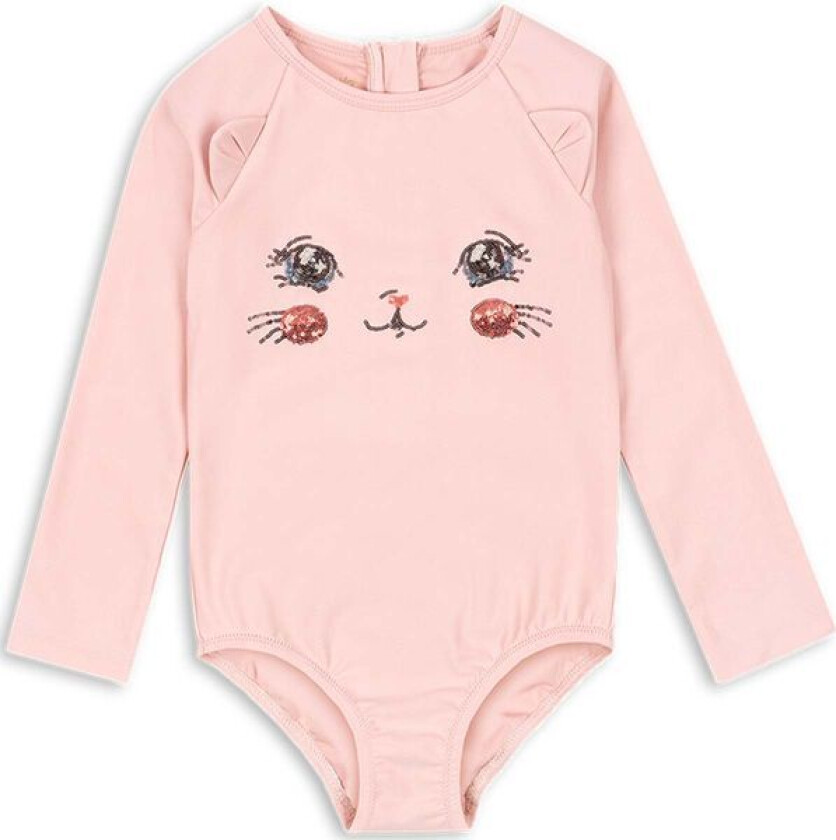 Kitty langermet badedrakt, Powder Pink