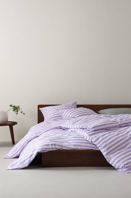 sengesett enkeltseng Lavendel/hvit