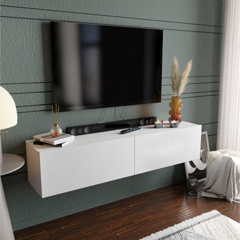 Rinorea Tv-benk 159,7x34,1 cm - Hvit