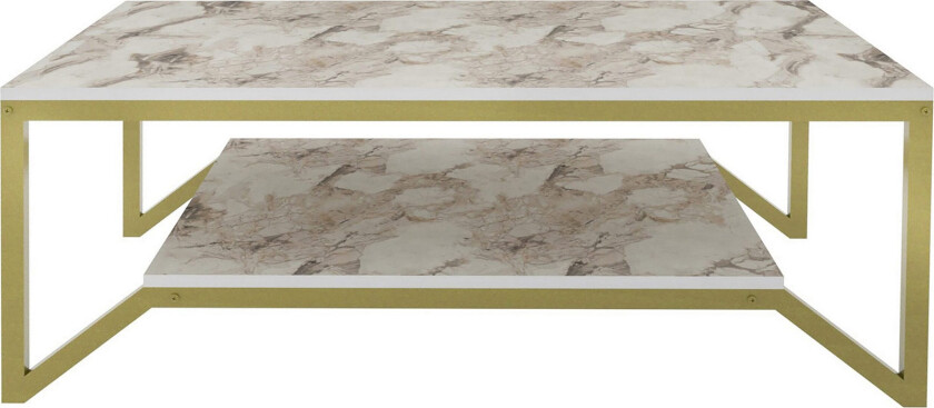 Andifli Sofabord 60x45,8x120 cm - Gull/Hvit